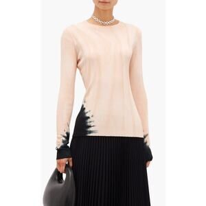 Proenza Schouler Apricot Pink Tie-Dye Ribbed Sweater – Size X